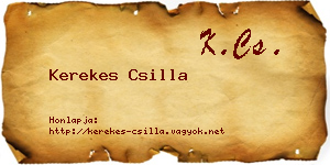 Kerekes Csilla névjegykártya