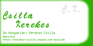 csilla kerekes business card